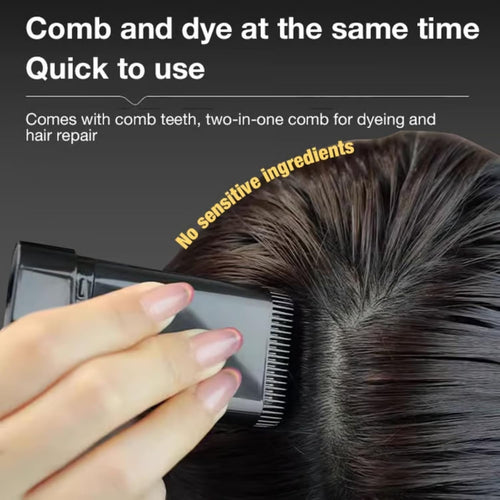 Aplicación del cubre canas sobre la raíz del cabello