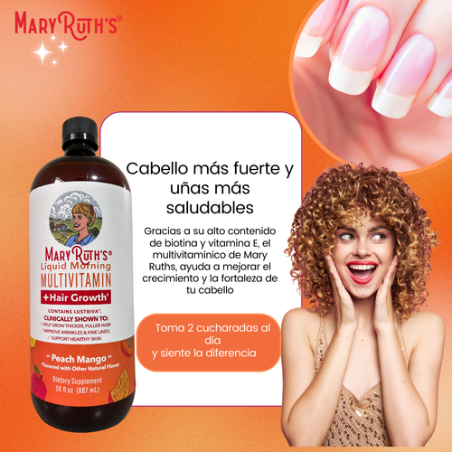 Etiqueta e información del multivitamínico líquido