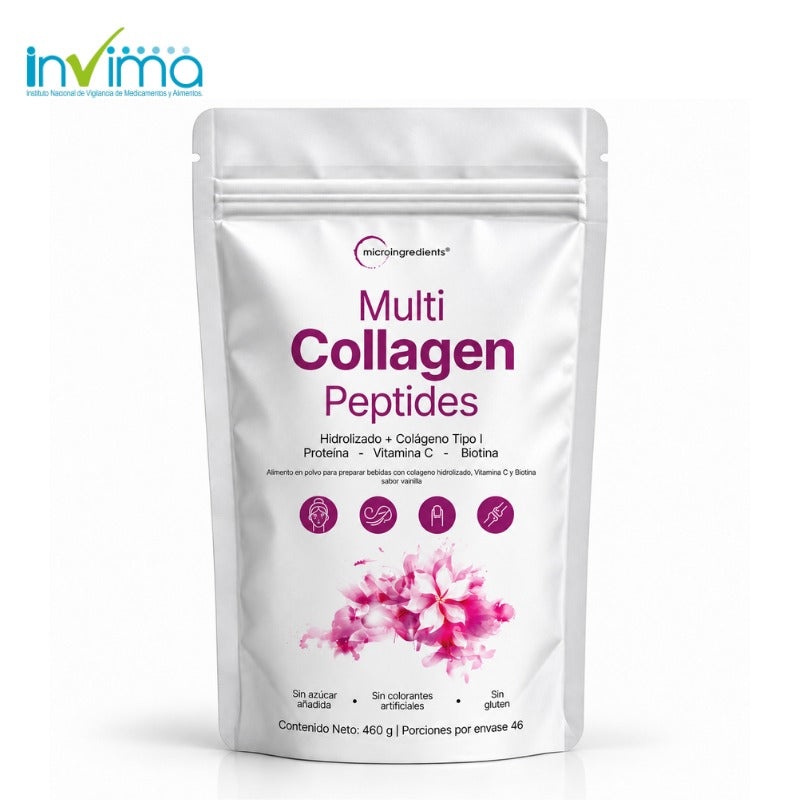 Colágeno hidrolizado Multi Collagen Peptides de 460 gramos sabor vainilla